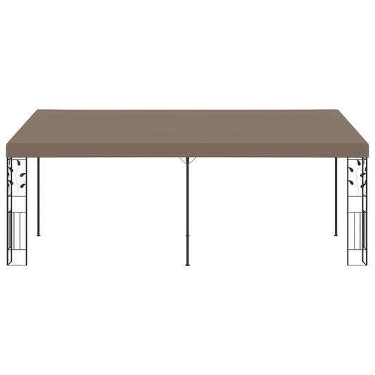 Wall-mounted Gazebo 6x3x2.5 m Taupe