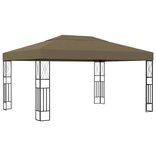 Gazebo | Taupe | Fabric (100% polyester), steel | Large