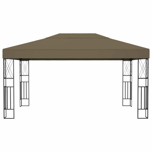 Gazebo | Taupe | Fabric (100% polyester), steel | Large