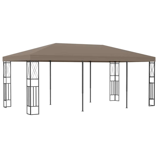 Gazebo | Taupe | Fabric (100% polyester), steel | 6x3 m | Durable