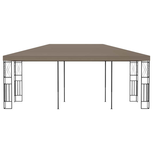 Gazebo | Taupe | Fabric (100% polyester), steel | 6x3 m | Durable