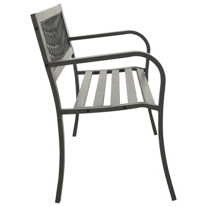 Garden Bench | Grey | Powder-coated steel, Plastic | Standard | Durable