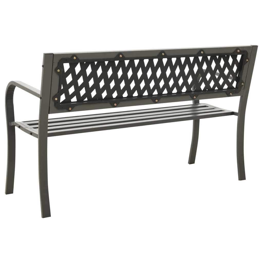 Garden Bench | Grey | Powder-coated steel, Plastic | Standard | Durable