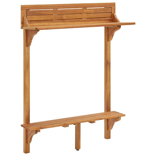 Bar Table | Natural wood | Solid acacia wood | Medium | Footrest