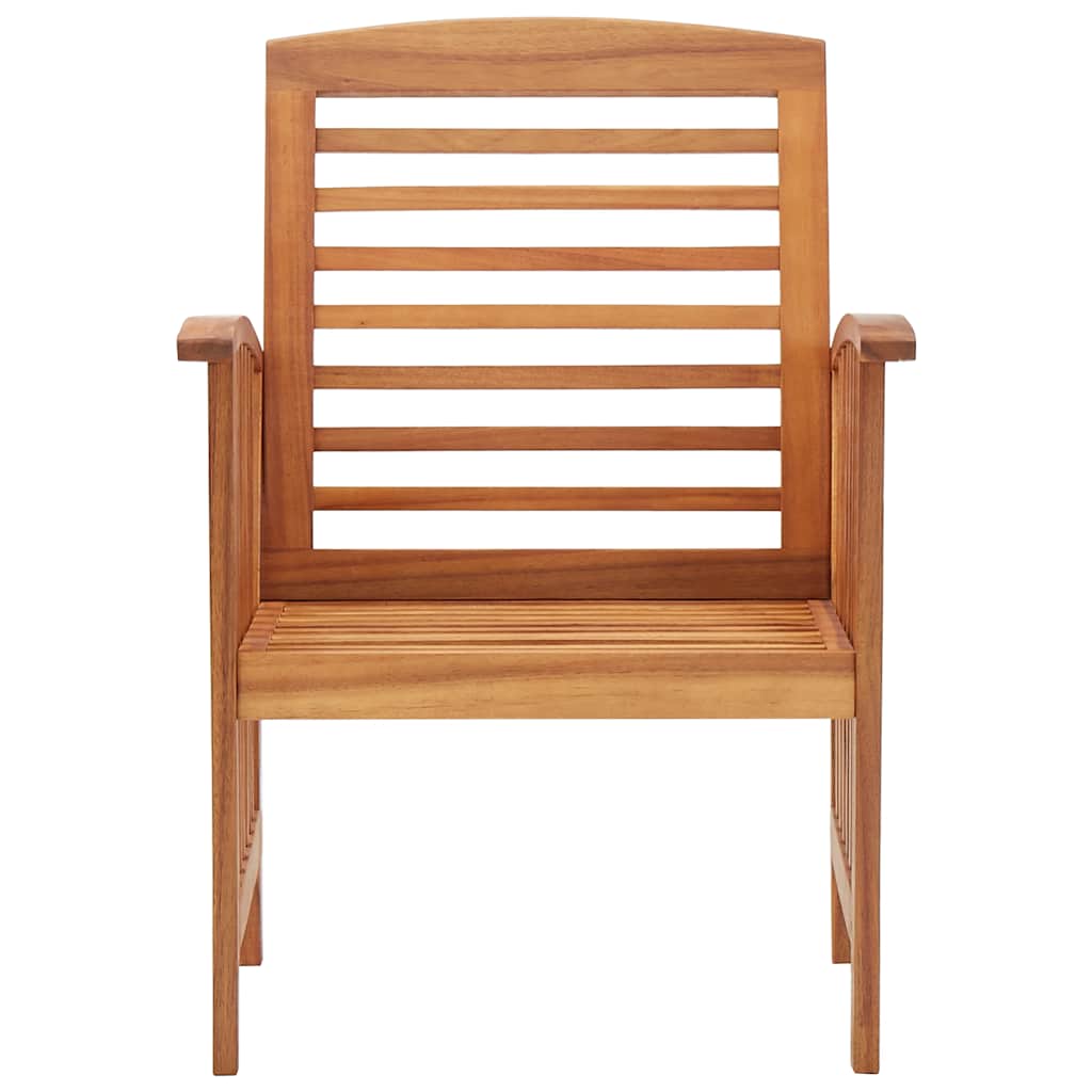 Patio Chairs 2 pcs Solid Acacia Wood