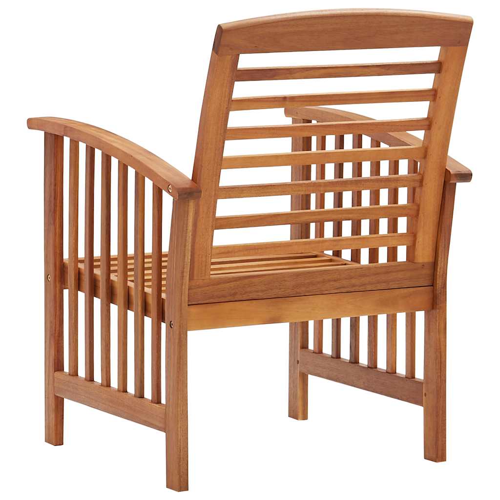 Patio Chairs 2 pcs Solid Acacia Wood
