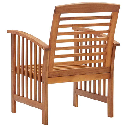 Patio Chairs 2 pcs Solid Acacia Wood
