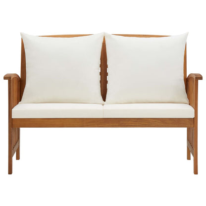 Patio Bench with Cushions 46.9" Solid Acacia Wood