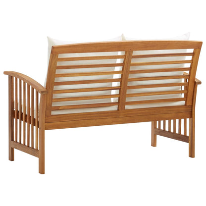 Patio Bench with Cushions 46.9" Solid Acacia Wood