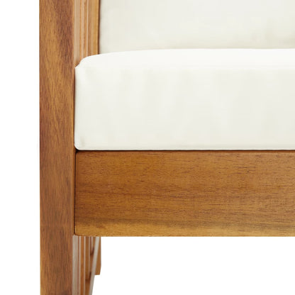 Patio Bench with Cushions 46.9" Solid Acacia Wood