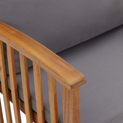 Patio Bench with Cushions 46.9" Solid Acacia Wood