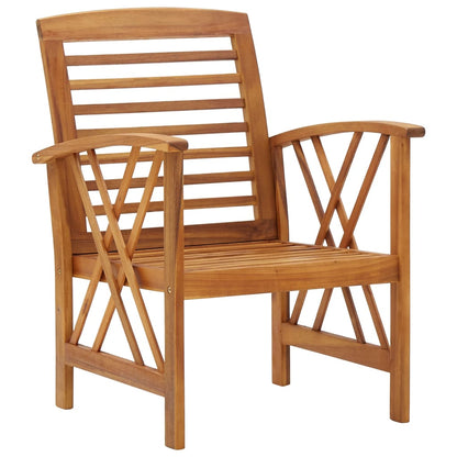 Garden Chair | Set of 2 | Natural Wood | Solid acacia wood | Standard