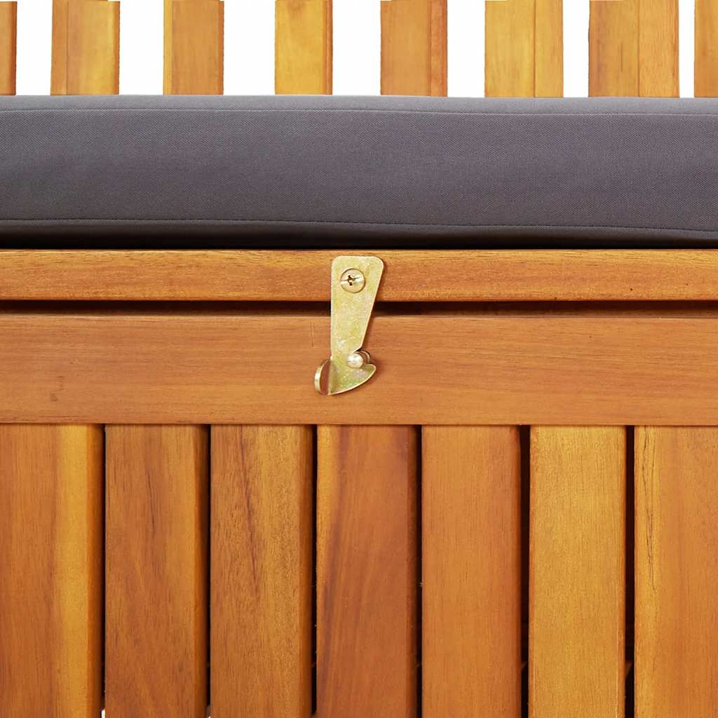 Patio Storage Bench 47.2" Solid Acacia Wood