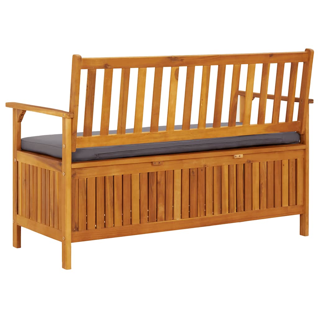 Patio Storage Bench 47.2" Solid Acacia Wood