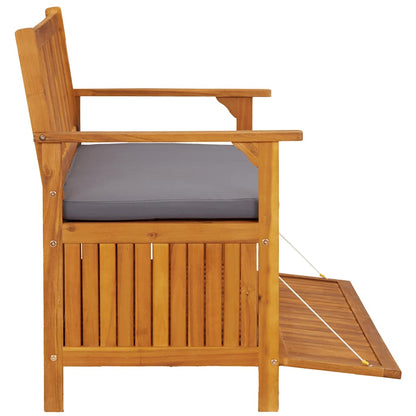 Patio Storage Bench 47.2" Solid Acacia Wood