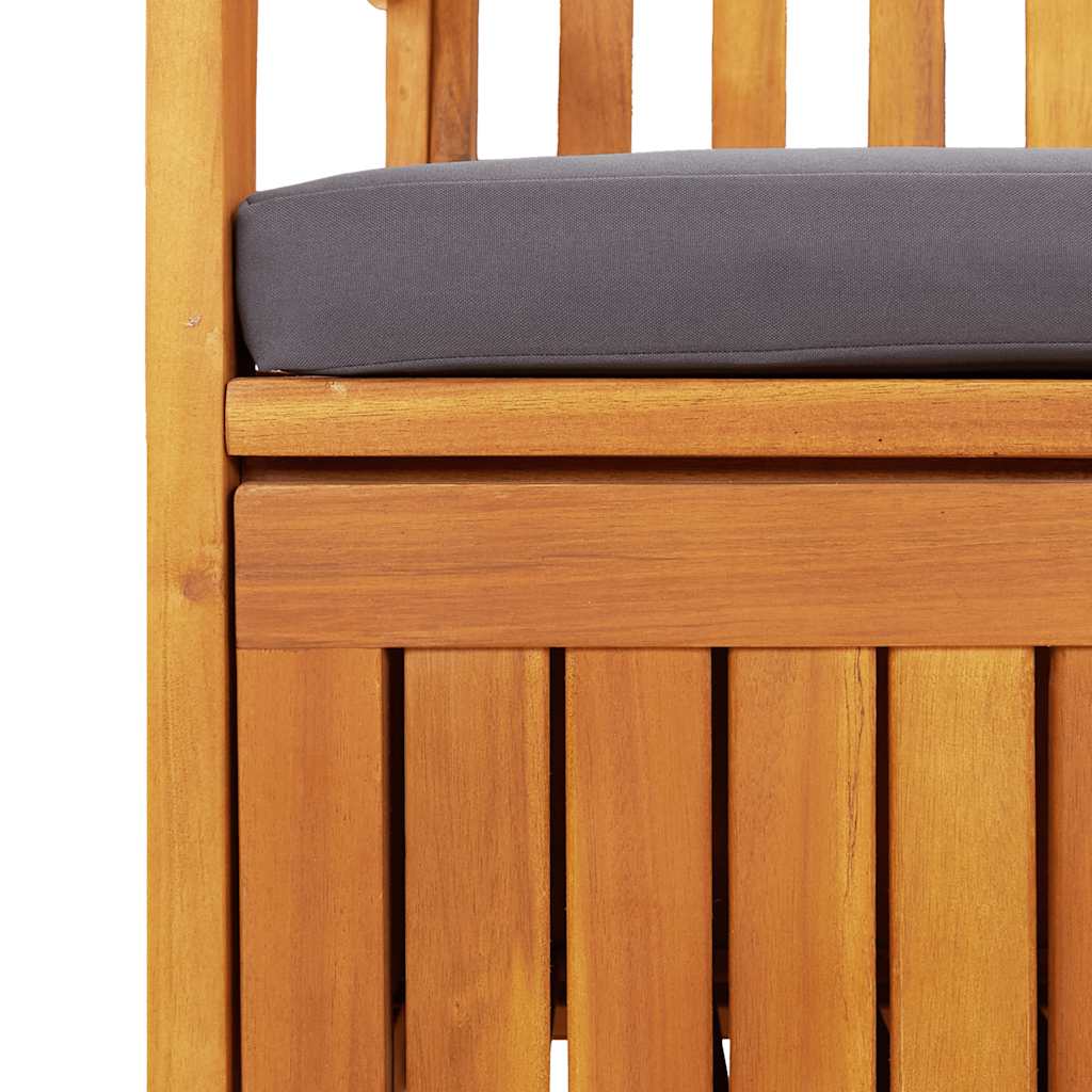 Patio Storage Bench 47.2" Solid Acacia Wood