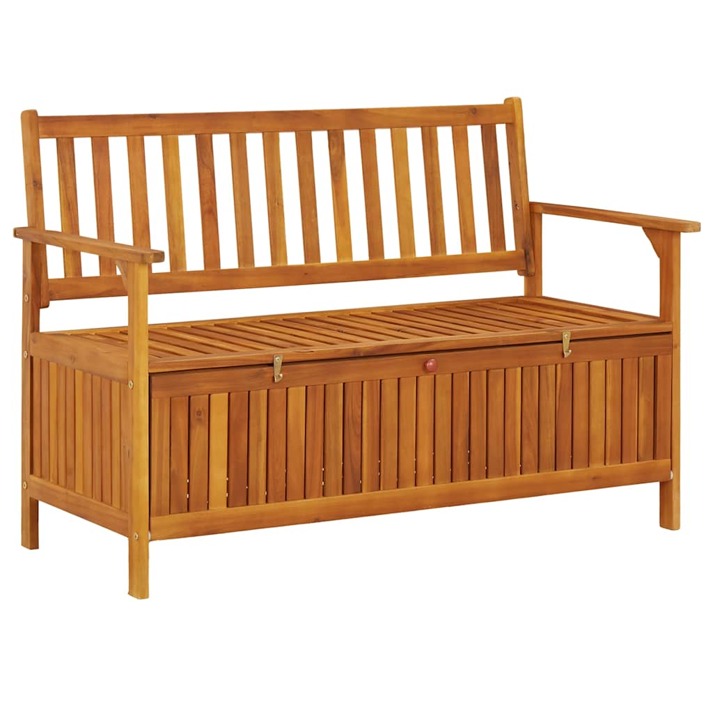 Patio Storage Bench 47.2" Solid Acacia Wood
