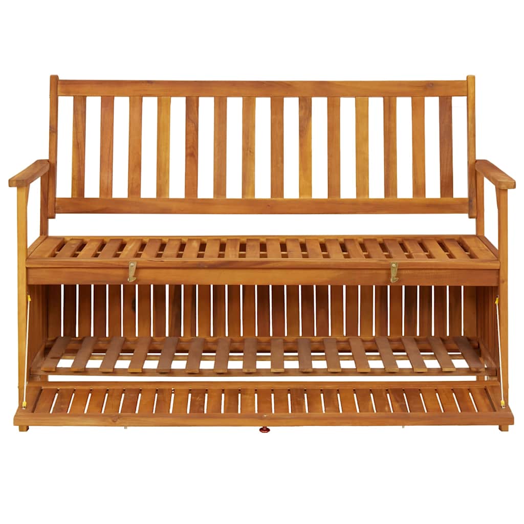 Patio Storage Bench 47.2" Solid Acacia Wood