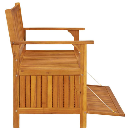 Patio Storage Bench 47.2" Solid Acacia Wood