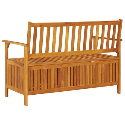 Patio Storage Bench 47.2" Solid Acacia Wood
