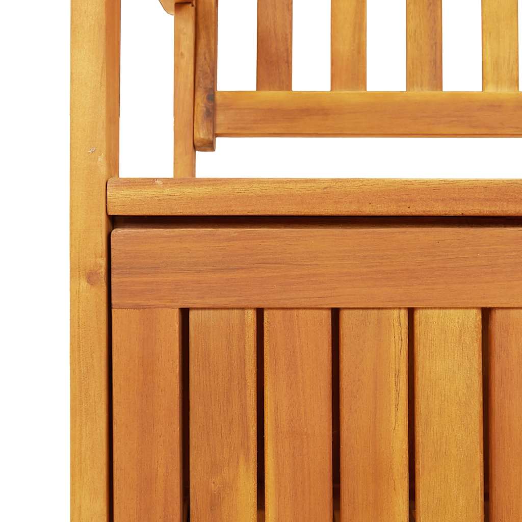 Patio Storage Bench 47.2" Solid Acacia Wood