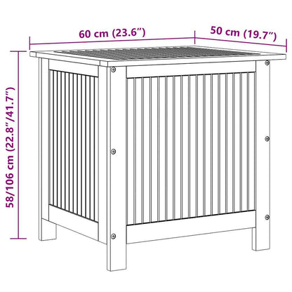 Garden Storage Box 60x50x58 cm Solid Acacia Wood
