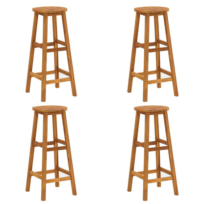 Bar Stools 4 pcs Solid Acacia Wood