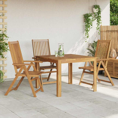 Garden Chair | Set of 3 | Brown | Solid Acacia wood | Medium | Foldable