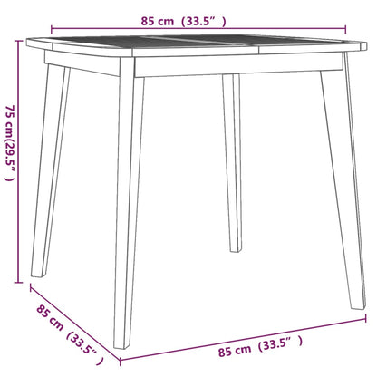 Garden Table | Natural Acacia | Solid Acacia wood | 85x85 cm | Durable