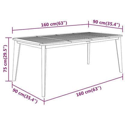 Garden Table | Natural Wood | Solid acacia wood | Large |  Durable