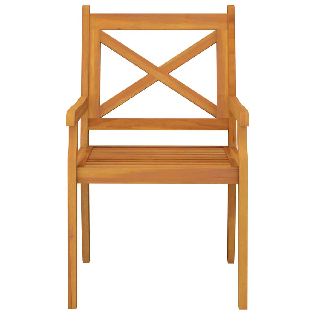 Dining Chair | Set of 2 | Brown | Solid Acacia Wood with an Oil Finish
