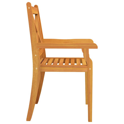 Dining Chair | Set of 2 | Brown | Solid Acacia Wood with an Oil Finish