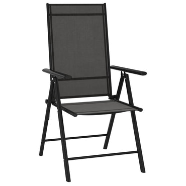 Folding Garden Chairs 6 pcs Textilene Black