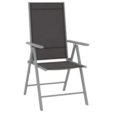 Folding Garden Chairs 6 pcs Textilene Black