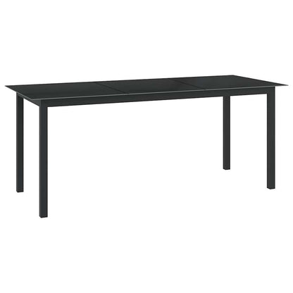 Garden Table | Black | Aluminium | Large | Durable | Garden Table