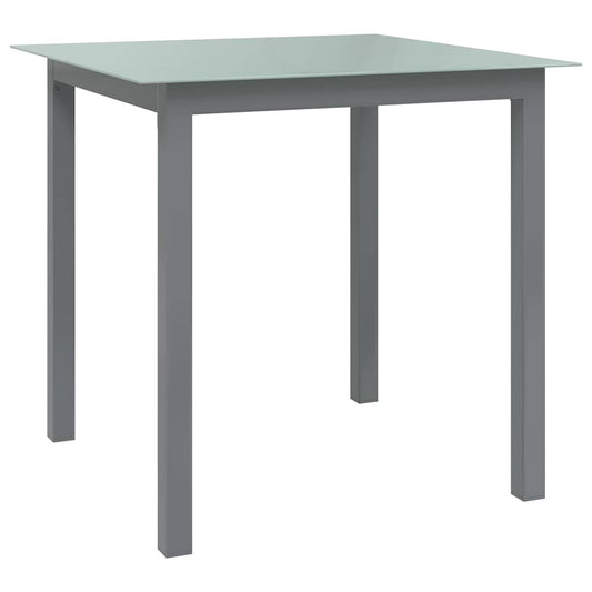 Garden Table | Light grey | Aluminium, Glass | 80x80 cm |  Durable