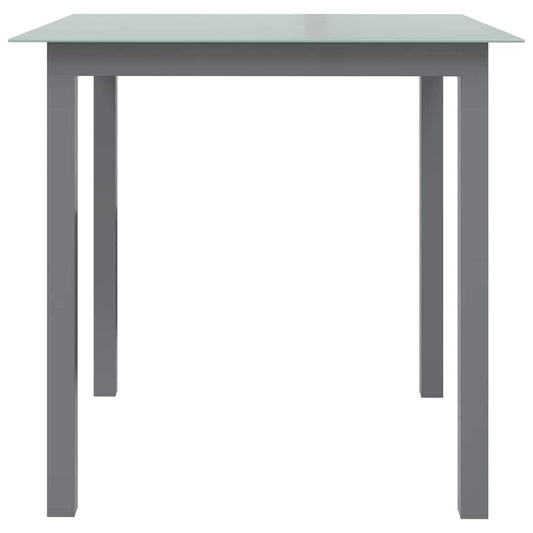 Garden Table | Light grey | Aluminium, Glass | 80x80 cm |  Durable
