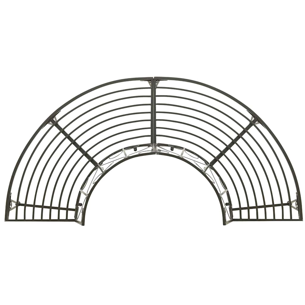 Patio Half Round Tree Bench 63" Steel