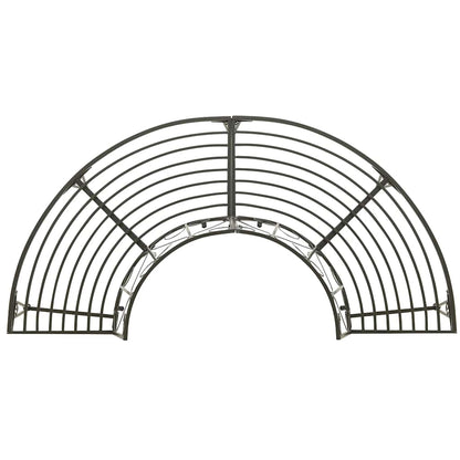 Patio Half Round Tree Bench 63" Steel