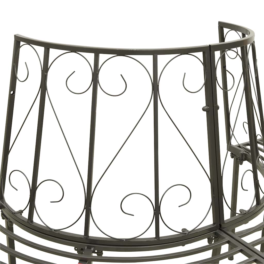 Patio Half Round Tree Bench 63" Steel