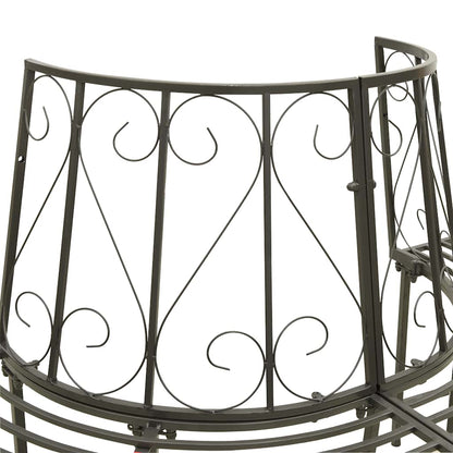 Patio Half Round Tree Bench 63" Steel