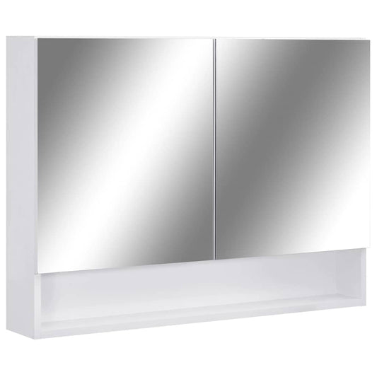 Mirror Cabinet | White and Silver | MDF, Glass | Medium