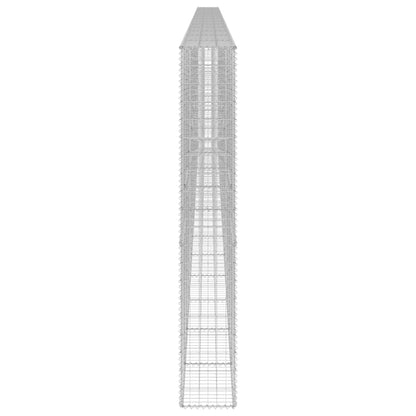 Gabion Wall with Covers Galvanized Steel 354.3"x11.8"x78.7