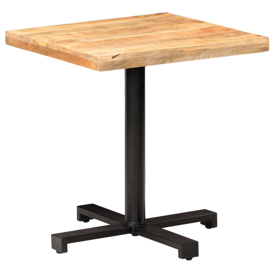 Bistro Table Square 70x70x75 cm Rough Mango Wood