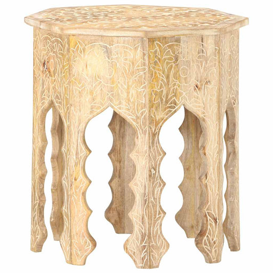 Side Table | Whitewashed wood | Solid mango wood | Medium