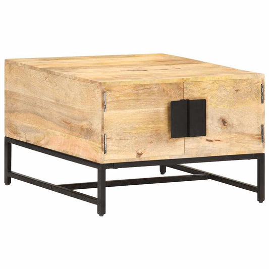 Coffee Table | Natural wood | Solid mango wood, powder-coated iron