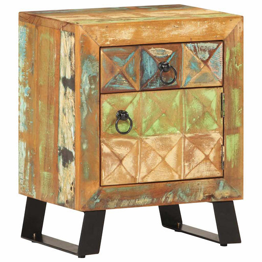 Bedside Cabinet | Mixed colours of reclaimed wood | Solid reclaimed wood