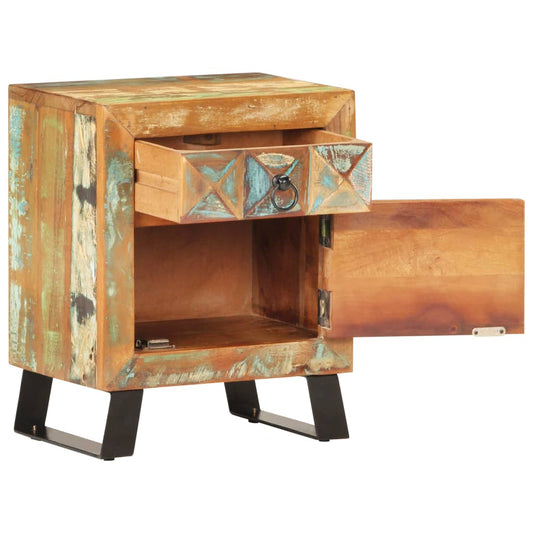 Bedside Cabinet | Mixed colours of reclaimed wood | Solid reclaimed wood