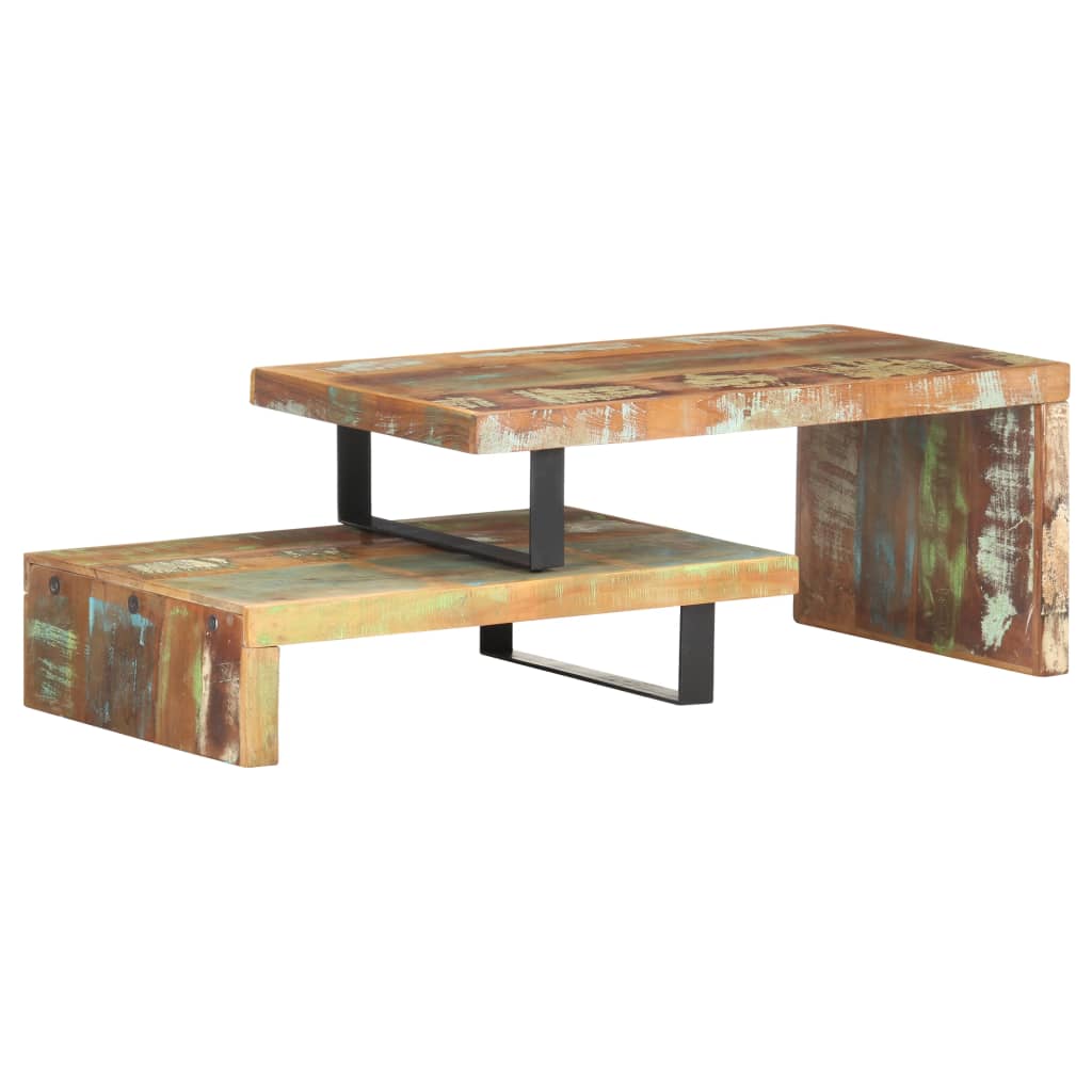 Coffee Table Multicolour Solid reclaimed wood, powder-coated iron