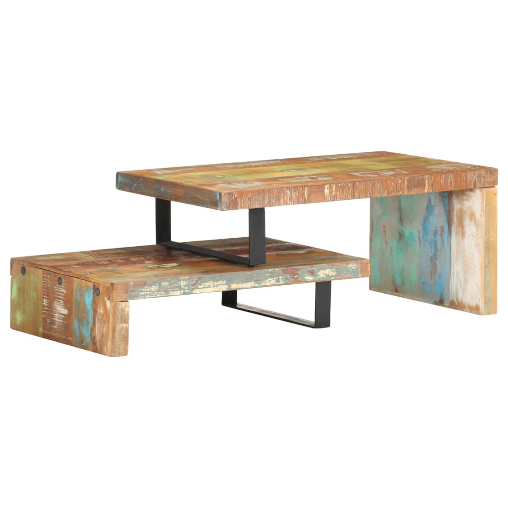 Coffee Table Multicolour Solid reclaimed wood, powder-coated iron